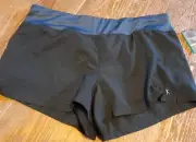 NWT Ladies Black Athletic Shorts Size XL 16/18