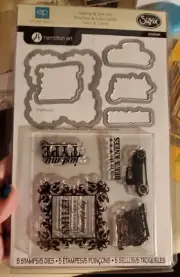Sizzix Echo Park Framelits Die And Clear Acrylic Stamp Set Times And Seasons