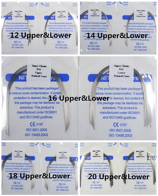 200 Packs Dental Orthodontic Arch Wires Round Super Elastic Niti Natural Form
