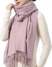 [Gochoneng] Women's Scarf Pashmina Shawls and Wraps for Evening Dresses Wedding Bridesmaid Bride Shawl Soft Winter Warm Scarves, Taro Purple