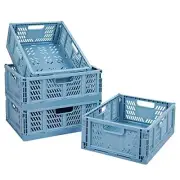 4 PC Baskets Plastic for Shelf Home Kitchen Storage Bin Organizer Stackable C...