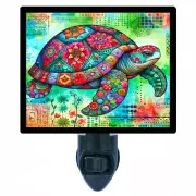 Decorative Photo Night Light, Mosaic Turtle