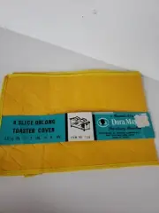 Vintage Dora May Kitchen Toaster Cover Yellow Oblong 4 Slice New Quilted Vinyl