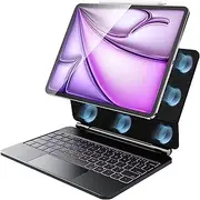 [HOU] Keyboard Case for iPad Air 13 inch M3 M2/Pro 12.9 inch 6th/5th/4th/3rd (2018-2022), Magnetic Stand, Multi-Touch Trackpad, Backlit, Bluetooth