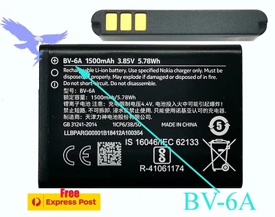 Genuine Nokia | BV-6A Battery for Nokia 4G 2720 8110 TA-1168 1170 8110 1059 exp
