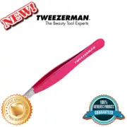 TWEEZERMAN Pink Perfection Pointed Slant All-in-One Tweezer, New, Free Shipping