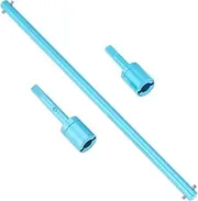 1Set 1/10 Model Flat Sports Car Aluminum Drive Shaft & Joint Set Replacement Compatible with Tami-ya 1/10 TT-01 TT-02 Remote Control Car Upgrade Modification