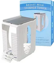 SF-ZXTINP Breastmilk Storage Container, Health Milk Freeze Organizer for Breast Milk Storage Bags Breast Milk Storage Tower with Tray, Reusable Breastfeeding Supplies Storage Tower