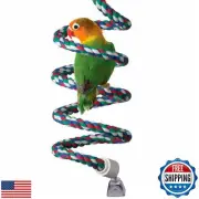 Super Bird Creations SB323 Small Bungee Bird Toy - Rope Perch for Canary, Par