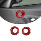 Red Carbon fiber Door Horn speaker tweeter Trim for Toyota Supra 2019-2021