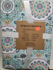 Fabric Tablecloth,60"x84" Oblong (6-8 people) COLORFUL MEDALLIONS DESIGN, SD