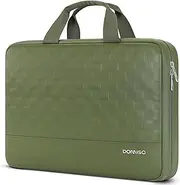 [DOMISO] 17 inch Laptop Sleeve Case,Waterproof Laptop Bag with Handle,Shockproof Protective Notebook PC Case Compatible with Lenovo/HP/Acer/Chromebook/MSI/Dell,Green