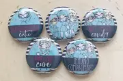 Quarantine Cutie Flatback Buttons, Crafts Cabachons Hairbows Pinbacks