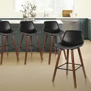 4x ALFORDSON Bar Stools Noah Dining Chair Black