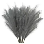 35" Faux Pampas Grass Decor 8pcs Large Tall Fluffy Artificial 8 PCS Grey