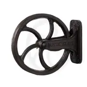 Rustic Brown Handmade Cast Iron Pulley Light Fixture For Custom Lamps
