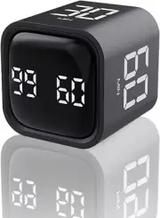 Eoocoo Stylish Digital Timer, Creative Cube Rotation Timer 5/10/30/60 Minutes, C
