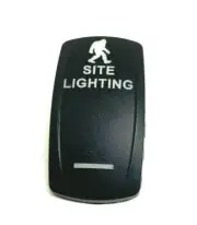 Carling "Site Lighting" Black Rocker Switch