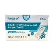 Fanttest RSV, FLU A/B & Covid-19 (SARS-CoV-2) Rapid Antigen Test (RATs) Nasal X 5