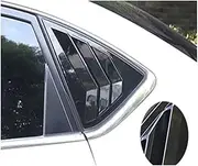 Compatible for Nissan Sentra/Sylphy Sedan 2014-2018 ABS Rear Side Window Shades Louver Frame Window-Blinds Cover Sticker Trim(Silver)