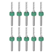 10pcs End Mill Bit 2.4mm Solid Carbide CNC Router Bits Engraving Cutter Tool