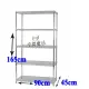 【空間魔坊】荷重耐重型五層鐵力士架 90x45x165高cm 9045(波浪架 鐵力士架 鐵架 收納 層架 置物架)