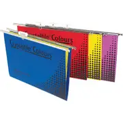 Crystalfile Suspension Files Foolscap Assorted Colours Pack 125 Bulk