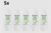 5 X Simple Soothing Anti-Perspirant 50ml Roll-On Deodorant for Sensitive Skin