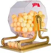 Manual Lottery Machine 100 Pcs Ball Roulette Wheel Bingo Game Set Acrylic Bingo Cage for Entertainment Venues Shopping Malls