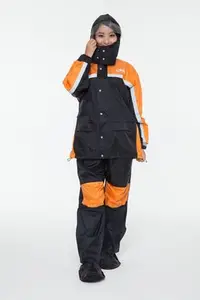 在飛比找Yahoo!奇摩拍賣優惠-《JAP》Arai K8 黑橘 兩件式雨衣 100%台灣製造