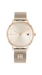 Tommy Hilfiger Tea Rose Gold Case Face Mesh Band Watch 1782287