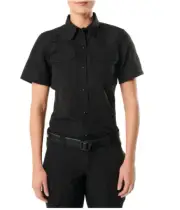 5.11 Tactical Shirt Womens Fast-Tac Short Sleeve Rip Stop 61314 NWT SMALL BLACK