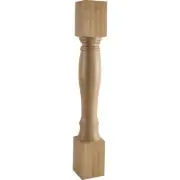 ONE-5" W x 5" D x 35-1/2" H Rubberwood Turned Post - BEST PRICE ON EBAY