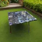 Patio Table Decor | Blue Agate Table | Square Dining Table | Luxury Coffee Table