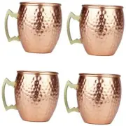Moscow Mule Mugs set of 4,Aluminum Hammered Handcrafted Copper-19oz,Set of 4