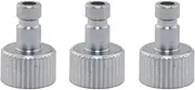3PCS Silver Metal Quick Release Disconnect Coupler Connectors Model Air Pump Coloring Gun Head Pneumatic Accessories
