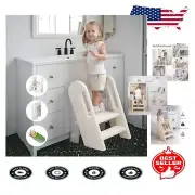 Foldable Kid’s Step Stool for Potty Training & Kitchen Use - Safety First Design