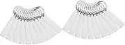 SHINEOFI Glossy Strip Telescoping Key Chain Rectangle Blank Pendants Blank Keychain Parachute Keychain Retractable Keychain Keychains Stainless Steel Silver