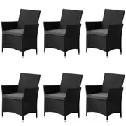 Livsip Outdoor Dining Chairs Rattan Outdoor Patio Chairs Furniture Set of 6