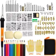 Wood Burning Kit 110 Pieces Adjustable Temperature 200~420°C Pyrography Pen