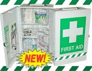 FIRST AID KIT - NATIONAL SAFE WORK AUSTRALIA WORKPLACE WALL CABINET +FREE ITEMS