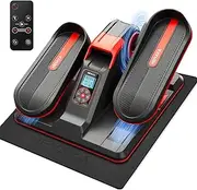 Under Desk Elliptical, Electric Ellipse Leg Exerciser While Sitting for Seniors Adults, Portable Elliptical Machine with LCD Display, Remote Control, Anti-Slip Mat