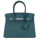 HERMES BIRKIN 30CM Togo 牛皮柏金包(A刻/土耳其藍/銀釦)