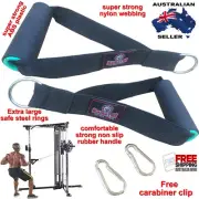 Tricep Bicep Rope Cable Attachment Bar Dip Resistance Band Exercise Gym Fitness