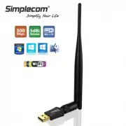 Simplecom AC600 USB WiFi Wireless Adapter Dongle WPS 5GHz Dual Band 5dBi Antenna