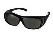 Unisex Polarized Fit Over Sunglasses Wear Over Cover 60 mm Millimeters Black