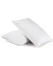 Unikome Set of 2 Quilted Feather Pillows with Covers