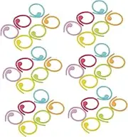 jojofuny 100Pcs Colorful Metal Spiral Stitch Markers for Knitting and Crochet Secure Locking Rings for Easy Crafting Portable Needle Clips for All Crafting Needs