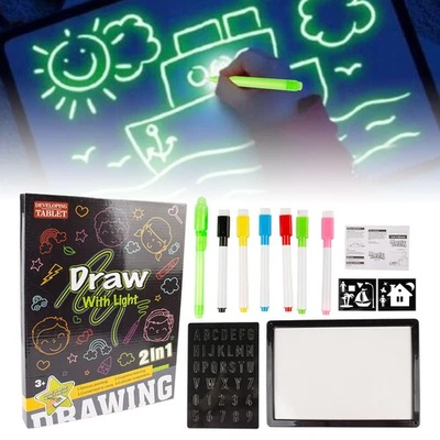 Magic LED Light Drawing Pad, 2024 New LED Light Up For Kids-NEW Board AU SW