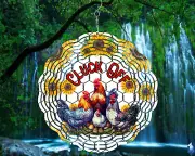 Cluck Off 10inch Wind Spinner Birthday Christmas Gift Fun Chickens Hens Roosters